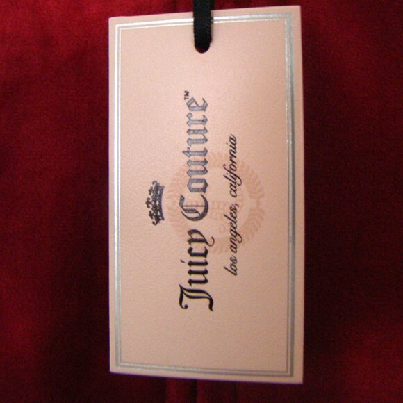 Juicy Couture Womens Velour Sweatshirt Hoodie Full Zip Hot Pink Fuchsia Large - Picture 8 of 9